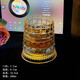 Luminous rotating whiskey glass, beautiful rotating decompression wine glass, tumbler, 360-degree rotating diamond cup, free luminous coaster