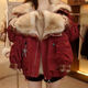 TIANFAN Winter Girls Jacket Mother-daughter Parent-Child Clothes 2025 New Winter Style Western Style Overcome Imitation Fur Top Red Follow and add to Favorite to get a pendant 175 Mom L size 105-120 Jin Jin is equal to 0.5 kg