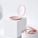 Fat Donglai same style makeup mirror portable mini double-sided small round mirror magnifying makeup mirror portable mirror mini makeup folding portable mirror travel lipstick girl model white X3