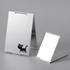 Bantang Jinse Mirror Portable Folding Makeup Mirror Small Mirror Women's Folding Portable Makeup Mirror Student Dormitory Desktop Desktop Flip Men's Large Stainless Steel Rectangle + Round