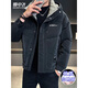 Snow Flying (SNOWFLYING) high-end winter down jacket men's hooded trendy brand 2025 new slim-fitting short handsome down top jacket Bean Gray 2XL Recommended 130-155Jin Jin equals 0.5 kg