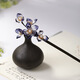 Xiaoqinggua new wooden flower hairpin retro step shake handmade wooden hairpin ancient style hairpin ancient style high-end hairpin F2917 wooden flower hairpin