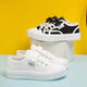 Children's canvas shoes 2025 spring and autumn new student shoes boys plaid sports shoes girls soft bottom low-top sneakers QC-A58 black 35 size 35 shoes inner length 21 points 5cm
