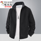 Woodpecker (TUCANO) Fleece Jacket Men's Autumn and Winter Cardigan Sweater Men's Top Polar Fleece Jacket Men's Plus Velvet Black Velvet M 90-105