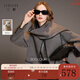 Tricolor 100 Sheep Wool 2025 Winter New Double-sided Wool Coat Scarf Shell Embroidered Jacket S Dark Gray S 155/80A
