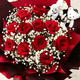 Dream Fairy Flower Express Rose Bouquet for Wife and Girlfriend, Birthday Gift Flowers Nationwide Delivered to the City on Anniversary, Lifetime 2 Bears + 11 Red Roses Flower Bouquet