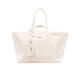 A.P.C. women's handbag, large capacity, portable, daily use, shoulder-carryable, cotton white double handles, simple design, white, one size fits all