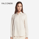 FALCONERI End of Season Discount Women's Commuting Fashion Versatile Striped Mulberry Silk Shirt DML426V Pearl Color-8176 L