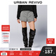 UR2025 Autumn New Women's Charming Commuting Simple Textured Shorts UWG650091 Warm Gray XL