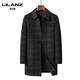 Lilang mid-length double-sided plaid coat men's business casual sheep wool lapel coat autumn and winter Xiaoxiangfeng 2XL