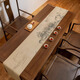 MPPMCK new Chinese style thickened long tea towel new Chinese style table flag waterproof mat ink landscape painting Zen tea table mat cloth Xishan Qingyuan map waterproof tea flag 32*120cm (applicable to desktop 0.5m-0.8m)