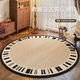 Yusenyi French retro style round carpet rocking chair computer chair floor mat dressing table antique style light luxury no-wash S imitation cashmere ink courtyard diameter 140CM