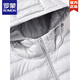 ROMON 90 White Duck Down 丨 Легкий пуховик мужской короткий 2025 Осень и зима Новая теплая куртка с капюшоном Верх алюминиевого цвета L 175