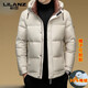 利郎（LILANZ）羽绒服男可脱卸帽90鸭绒商务冬季保暖外套蓬松加厚款 咖色 L 175体重120-135斤