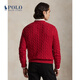 Polo Ralph Lauren Men's 26 Early Spring New Year Series Cable Knitted Cotton Sweater 600-Red L