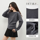 Shandubila Fashionable Wear Sweater Women's Winter Irregular Hem Round Neck Sweater Loose Warm Thick Top