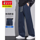 Woodpecker twill knitted casual pants for men in autumn and winter 2025 new velvet thickened straight sweatpants warm pants navy blue regular M recommended 90-105Jin Jin equals 0.5 kg