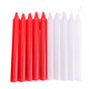 Fantasy white candle household lighting power outage emergency disaster prevention candle white smokeless and odorless candle candle holder red candle war preparation red 3cm model 6 pieces 3.0x20cm