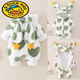 G.duck baby winter clothes for men and women, plus velvet and thickened rompers for infants and young children, super cute clothes, green, 36cm 66, recommended for 0-3 months