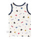 MIKIHOUSE Children's T-shirt Mickey House Twin Bees Pure yarn processing full pattern vest Japan direct mail White(01) 140