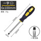 PUCAI screwdriver cross one word industrial grade magnetic anti-slip handle screwdriver household chrome vanadium screwdriver high strength hardware 6*100 one word