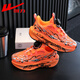 Pull back children's shoes boys' sports shoes 2026 new children's lightweight non-slip shock-absorbing running shoes students casual shoes trend WZ-C395N orange red 36 inner length 22.9cm/suitable for foot length 21.9