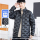Ani San Youth Light Down Jacket Men's Winter 2025 New Men's Handsome Junior High School and High School Student Stand Collar Jacket Black M