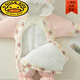 G.duck baby winter cotton padded quilt baby plus velvet thickened detachable foot jumpsuit to keep warm winter foot-covering outing cover new flower pink sole zipper detachable 80cm recommended for about 5-10 months