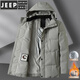 JEEP SPIRIT2025 новая зимняя мужская модная теплая куртка больших размеров с защитой от холода утолщенная теплая куртка-пуховик черного цвета 6XL