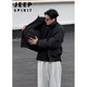 JEEP SPIRIT Jeep black flight jacket down jacket men's silhouette short work jacket cleanfit American handsome black down cotton M L (height 165-170C weight 110-125Jin Jin is equal to 0.5 kg)
