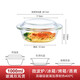 Tuojin high temperature resistant glass bowl with lid for household microwave oven special heating vessel light wave oven hot vegetable instant noodle bowl steamed egg bowl 2 pieces + 2000ml
