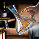 Fantasy high-end crystal glass red wine decanter, creative and personalized household large-size wine quick wine flask wine set, with handle decanter 2.2L, free decanter brush