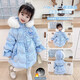G.duck Princess Elsa Children's Down Jacket Girl Baby Frozen Lolita Winter Wear Mid-Length Thickened Slim Jacket Elsa Down Jacket 100 Recommended age 2-3 years old cm