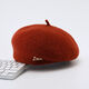 Yusenyi beret women's hat women's fashionable style wool blended white and temperament autumn and winter style beret for women Mao Bei big red one size 55-58