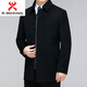 KBXNG Jinba Sheep Coat Men's 2025 Winter Business Casual Middle-aged and Elderly Thickened Warm Short Wool Single-Lined Jacket Black M 170