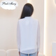 Pinkmary shirt women's 2025 autumn and winter new fashion comfortable lace commuter style top PMDOW1007 white XS