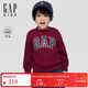 Gapu same style for boys and girls 2025 new autumn logo fleece sweatshirt children's wear