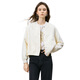 Yanyu White Thin Short Jacket Women's 2026 Spring New Diamond Loose Versatile Casual Temperament Jacket Women Off-White M