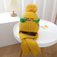HAL.DUCK Children's Hat and Scarf Two-piece Set for Autumn and Winter Girls Cute Knitted Wool Thickened Warm Boy's Ear Protection Hat Three-dimensional Dinosaur-Yellow 6-12 Years Old/Head Circumference 52-55cm One Size/Elastic