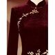 Tingxin's mother-in-law's wedding dress, new style noble and stylish dress, mother's wedding dress, burgundy M