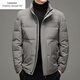 Emporio Armani EA7 Armani winter men's down jacket new youth fashion stand-up collar white duck down warm Korean style short casual outer black M 170