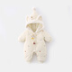 G.duck Little Yellow Duck Children's Clothes Baby Plush Clothes Thickened and Warm Winter Clothes Newborn Cute One-piece Jumpsuit Off-White 66cm