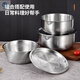 GUIG304 stainless steel drain basket, washing basin, rice washing machine, kitchen household new multi-functional thickened egg beating basin, rice washing machine, upgraded extra thick 18-10 stainless steel 22cm solid basin + leaky basin + lid