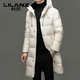 LILANZ 300g velvet-filled arctic down jacket for men and women, winter knee-length mid-length minus 40 degree thick coat for men and women, white, same style for men and women, high-fill velvet arctic series M 170/92A