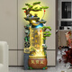Waterscape gathering treasure basin flowing water ornaments circulating water feng shui wheel office living room floor-standing wealth-enhancing water curtain opening gift decoration 9136 small size 118CM high with lights and fog