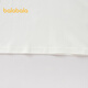 Balabala girls long-sleeved T-shirt children's spring lapel top big children's cotton clothes sweet bow white tone 00411 110