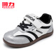 Huali Children's Shoes Simple Boys' Sports Shoes 2026 Spring New Girls Soft Soled Running Shoes Comfortable Children's Shoes Silver Black 27 Inner Length Approximately 17.6cm