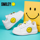 SMILEY2025 new versatile white shoes children's sneakers boys and girls sports shoes white 31 inner length 20.0cm