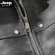 JEEP SPIRIT Jeep leather jacket men's spring and autumn American retro jacket couple coat women's wasteland style winter velvet top ins Free a bag of sachet - dark gray XL 130-150Jin Jin is equal to 0.5 kg