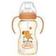 Dr. Brown straw bottle 9 months + PPSU gravity ball straw baby milk cup 330ml large capacity with handle